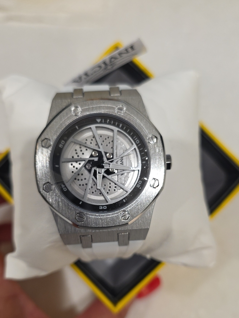 571.  Invicta Speedway Rim Men's Watch - 42mm, White (70039)